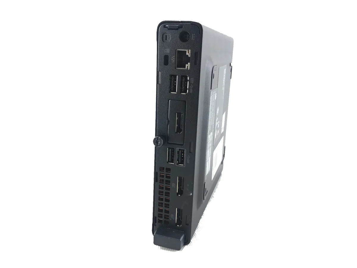 Задня панель HP EliteDesk 800 G4 Tiny: мережа, чотири USB, три DisplayPort