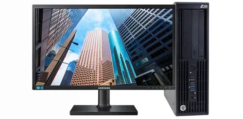 Комплект компьютер HP WorkStation Z230 SFF Intel® Core™ i5 4430s 2700Mhz 6Mb (4 gen) / 16 Gb / SSD 240 Gb + монитор 22 Samsung S22E/C450BW