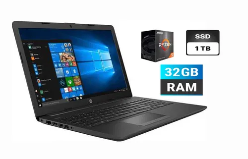 ноутбук HP 255 G7 15.6 AMD Ryzen 5 PRO 3500U 3700MHz 4MB / 32 Gb SSD 1TB M2 /1920x1080 Full HD Radeon Vega 8 Grade А Slim DVD-RW
