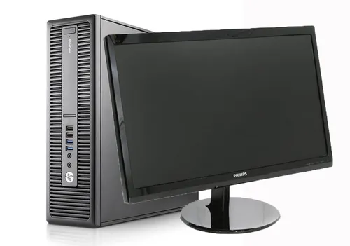 Комплект компьютер HP EliteDesk 800 G2 SFF [ТИППРОЦЕССОРА] 6100 2300MHz 3MB (6 gen) / [ПАМЯТЬ] / [ЖЕСТКИЙДИСК] + монитор [ДИАГАНАЛЬМОНИТОРА] [МОНИТОР]