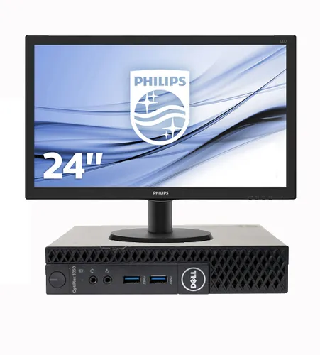 Комплект компьютер Dell OptiPlex 3050 Micro Intel® Core™ i3 6100 2300MHz 3MB (6 gen) / 8 Gb / 1Tb + монитор 24 Philips 246V5LDSB/00