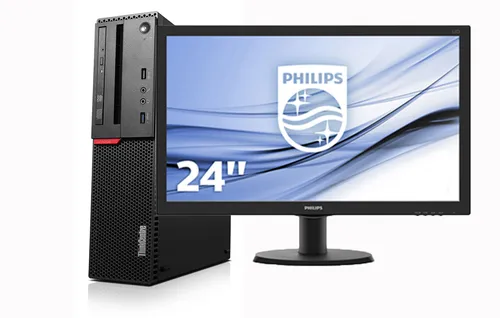 Комплект компьютер Lenovo Thinkcentre M800 SFF Intel® Core™ i3 6100 2300MHz 3MB (6 gen) / 8 Gb / SSD 240 Gb + монитор 24 Philips 246V5LDSB/00