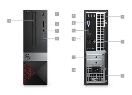 Dell Vostro 3470 SFF Intel® Core i5 8400 4000MHz 9MB (8 gen) 16 Gb SSD 120 Gb Intel® UHD Graphics 630