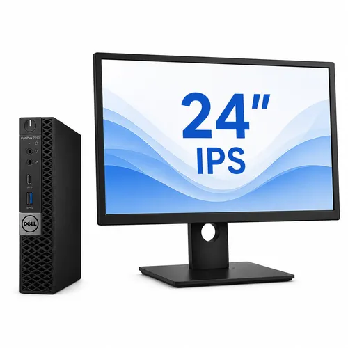 Комплект компьютер Dell OptiPlex 7050 Mini PC Intel® Core™ i5 6400T 2800MHz 3MB (6 gen) / 16 Gb / SSD 240 Gb M2 + монитор 24 IPS MIX