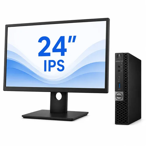 Комплект компьютер Dell OptiPlex 7050 Mini PC Intel® Core™ i5 6400T 2800MHz 3MB (6 gen) / 8 Gb / SSD 240 Gb + монитор 24 IPS MIX