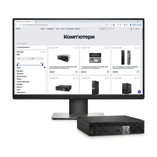 Комплект компьютер Dell OptiPlex 7050 Mini PC Intel® Core™ i5 7400T 3000MHz 6MB (7 gen) / 16 Gb / SSD 240 Gb M2 + монитор 24 IPS MIX