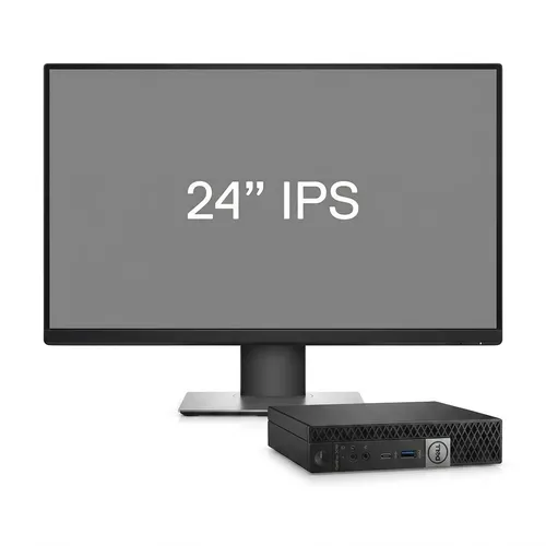 Комплект компьютер Dell OptiPlex 7050 Mini PC Intel® Core™ i5 7400T 3000MHz 6MB (7 gen) / 8 Gb / SSD 240 Gb + монитор 24 IPS MIX
