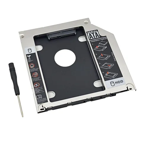 Переходник optibay miniSATA-SATA 9,5mm (алюминий)